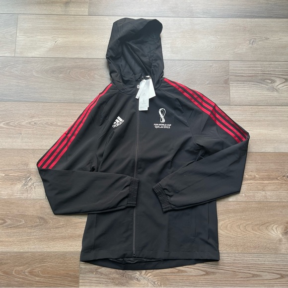 adidas Jackets & Coats Mens Size Small Adidas Fifa World Cup Qatar 222 Jacket Black Hc3450